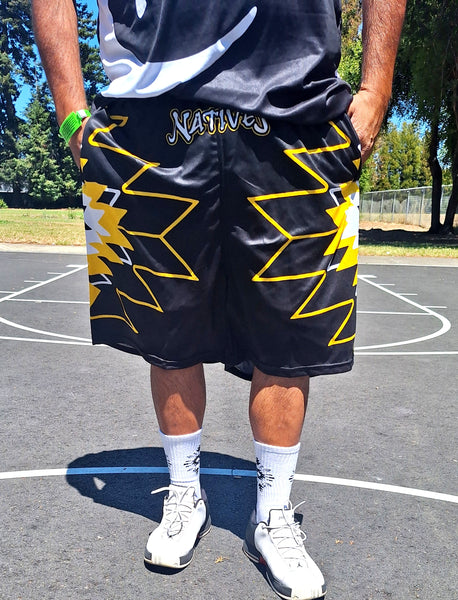 Southwest Black and Yellow Shorts