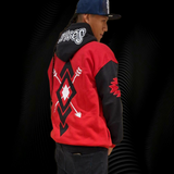 Natives Red/Black Zip Hoodie