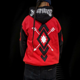 Natives Red/Black Zip Hoodie