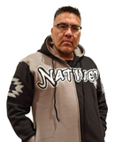 Natives Grey/Black Zip Hoodie